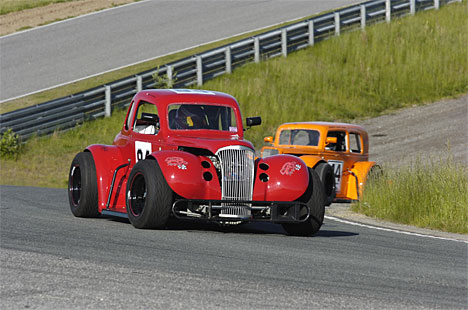 Unge Patrick Hansen tog sin første podieplacering i Legend Car Cuppen på Ring Djursland